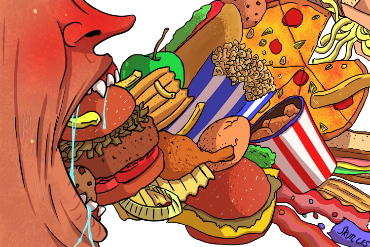 Gluttony is the first deadly sin and it’s the excess consumption of food
